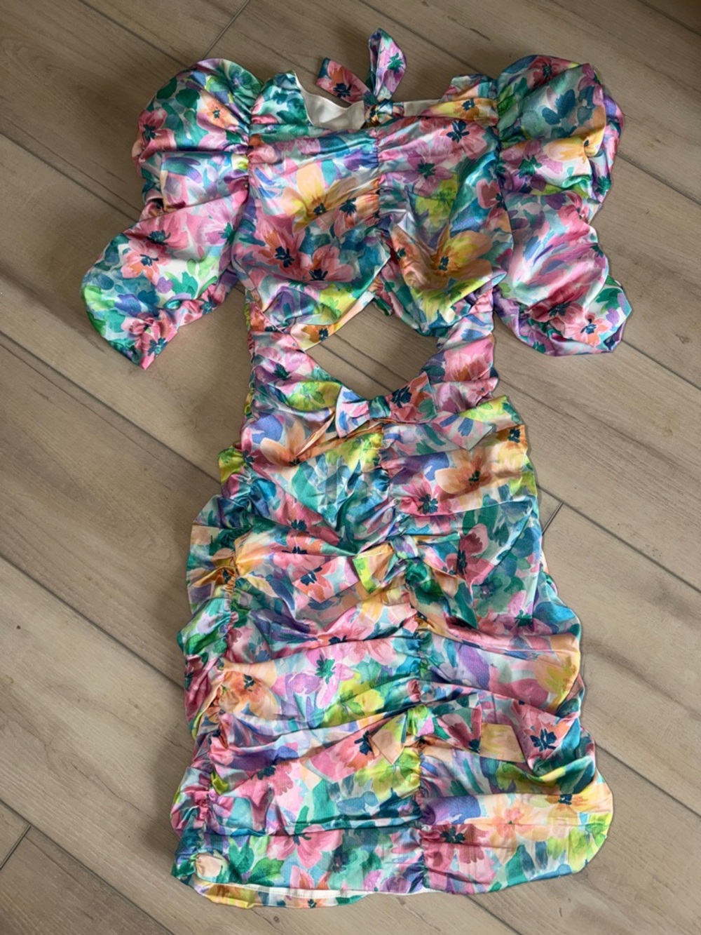 For Love & Lemons Multicolor Floral Mini Dress Spring Womens Small